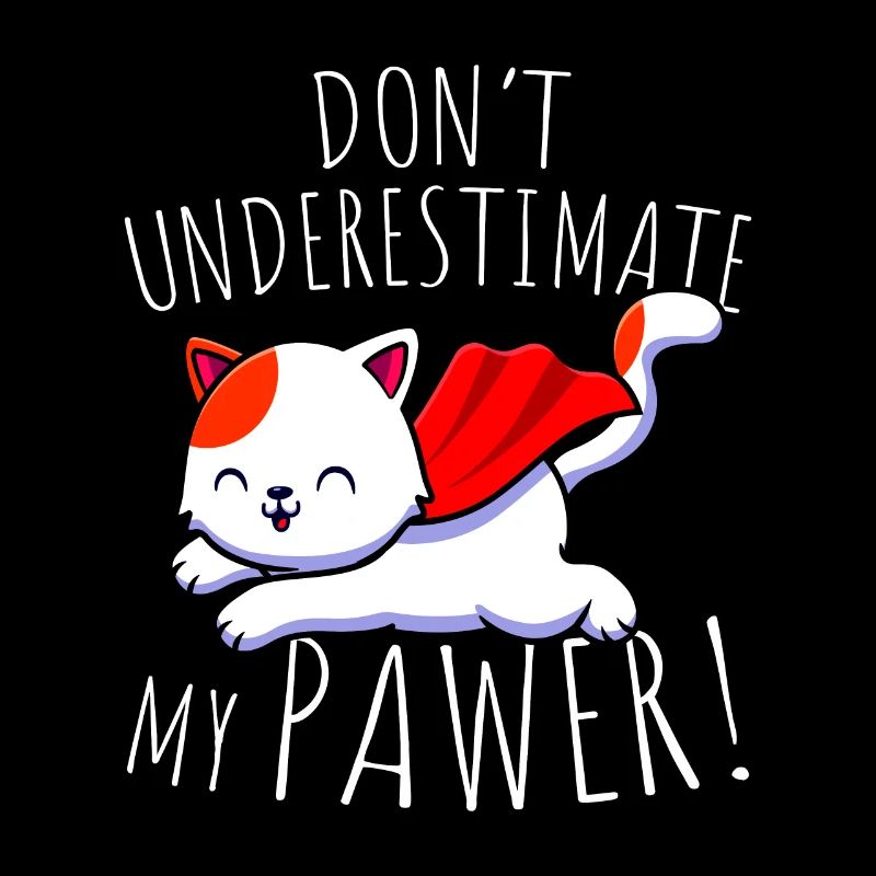 Cats Don't Underestimate My Pawer Pun Cat