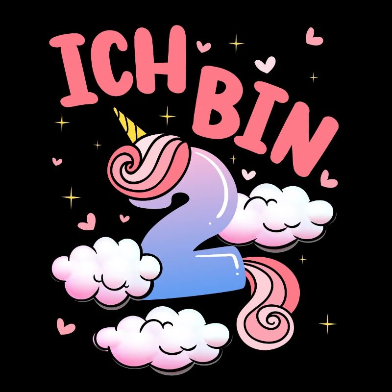 Ich Bin 2 Jahre Alt | Einhorn-thema | 2nd
