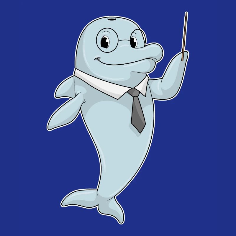 Dolphin as a teacher with pointer