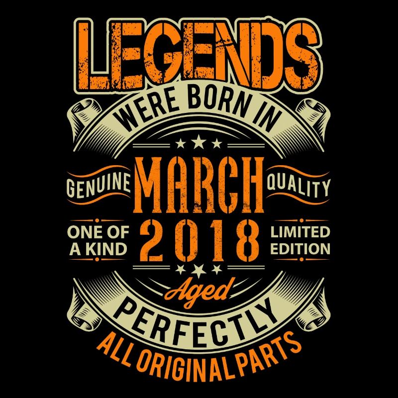 Légende d’anniversaire de mars 2018