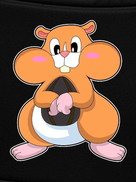 Hamster with walnut