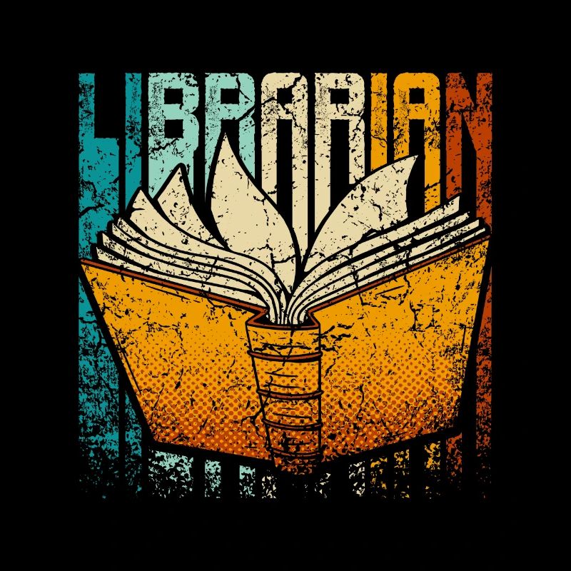 Bibliothécaire rétro vintage