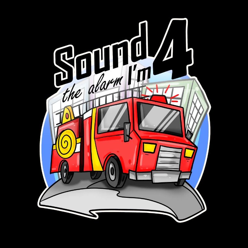 4 years old Young fire engine fire truck car