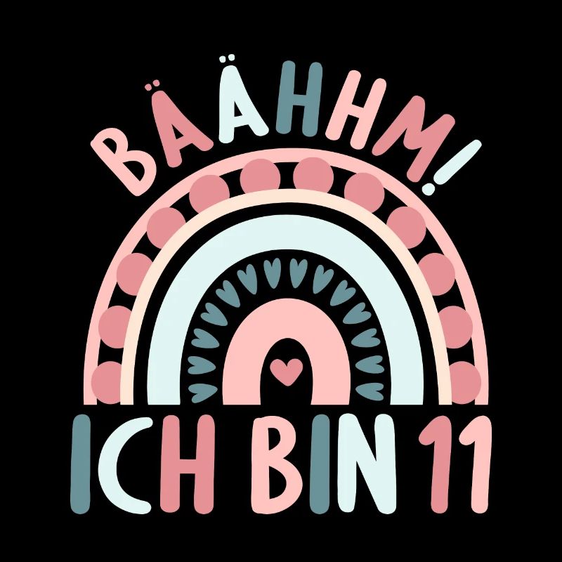 11 Jahre alt Rainbow Regenbogen 11. Geburtstag