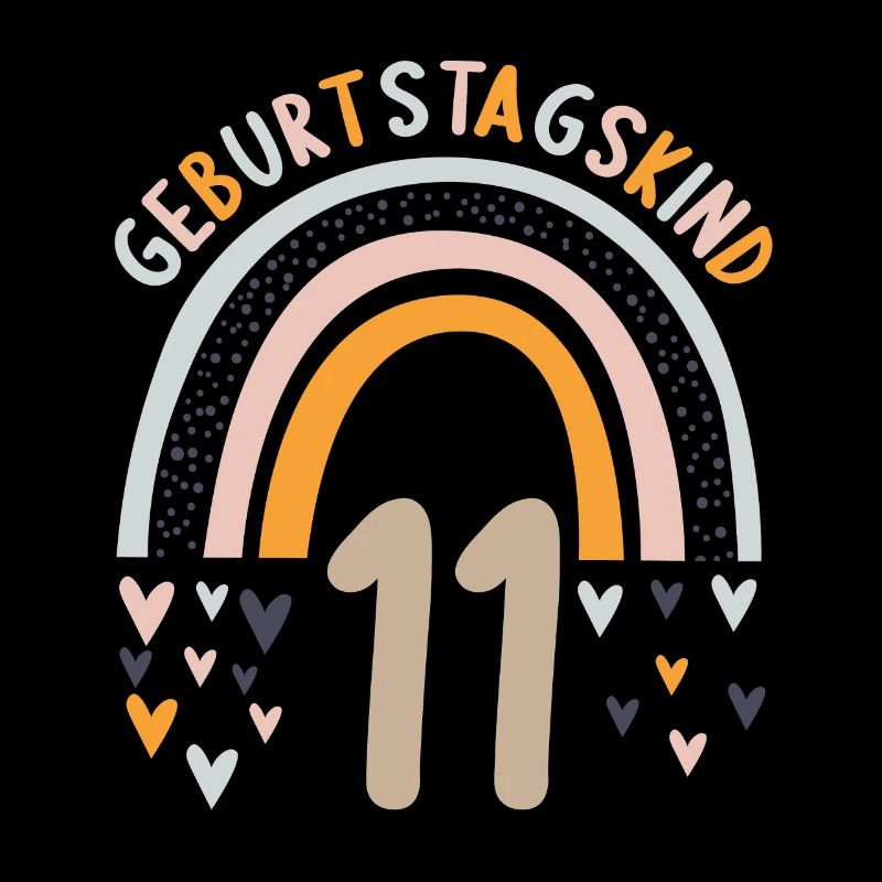 11 Jahre alt Rainbow Regenbogen 11. Geburtstag
