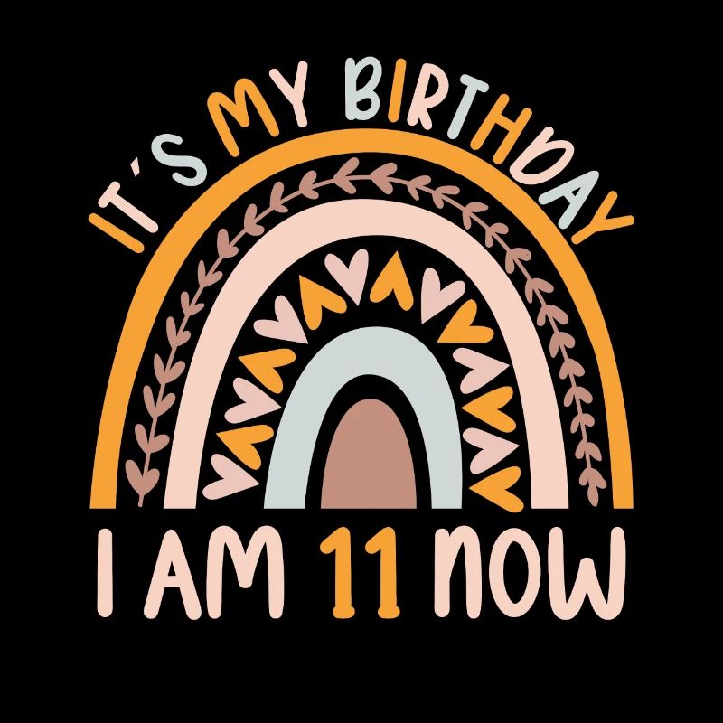 11 years old Rainbow Rainbow 11th birthday