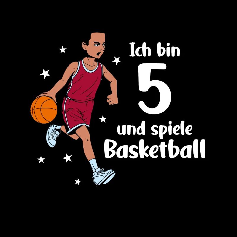 Junge spielt Basketball - Ich bin 5 Jahre