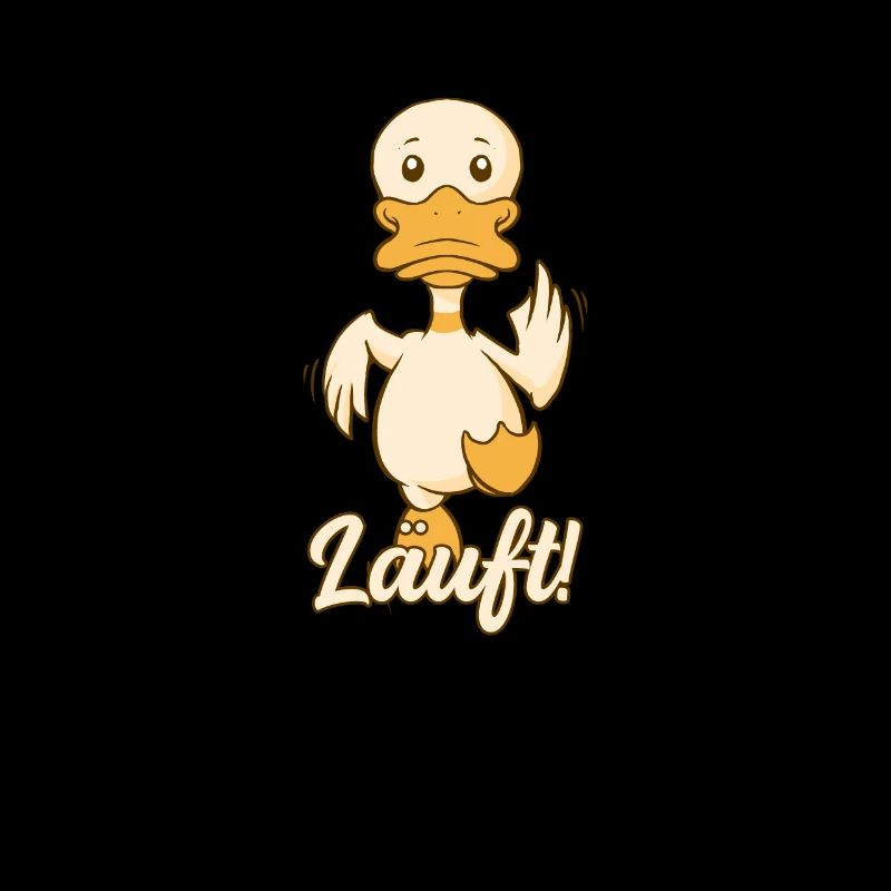 Comic Laufente Läuft