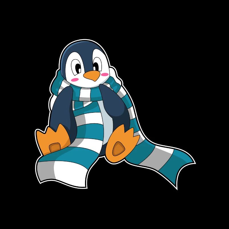 Pinguin mit Schal
