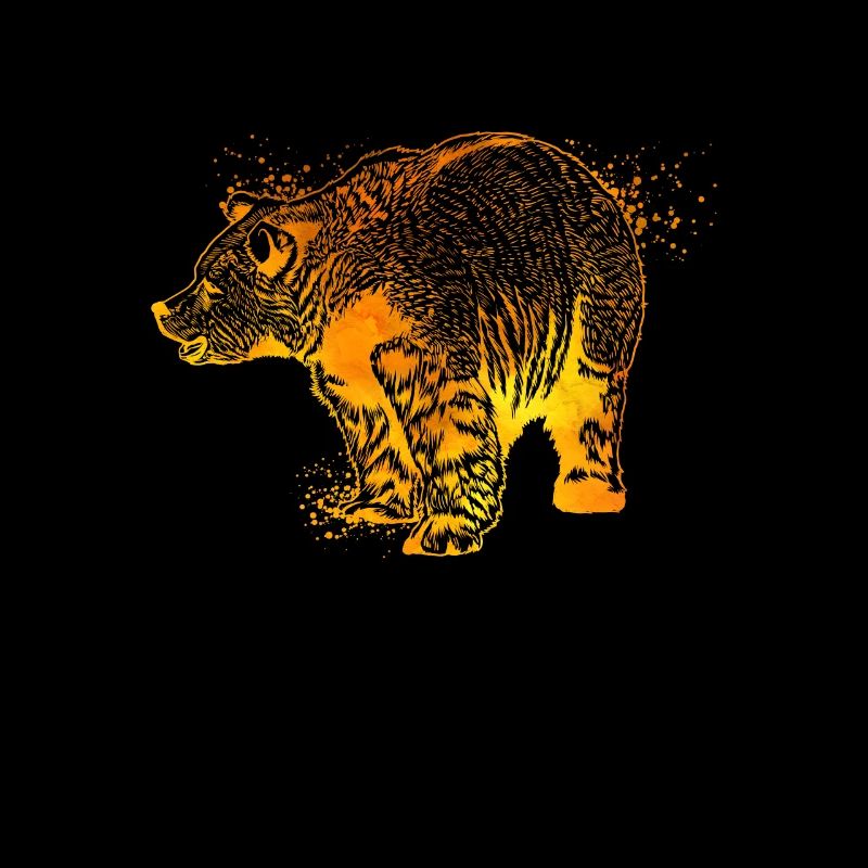 Farbenfrohe Zeichnung eines Braunbär