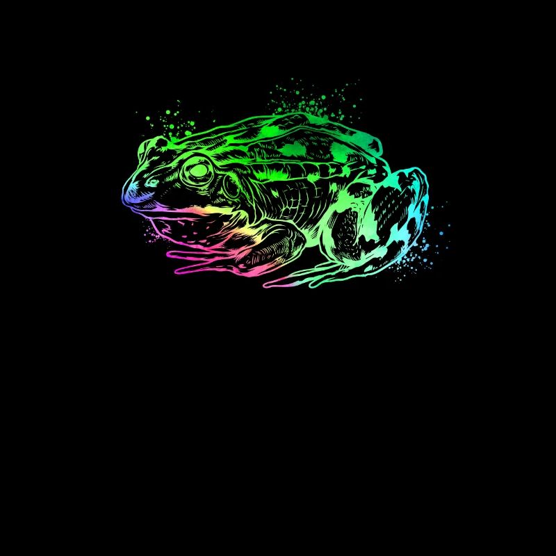 Farbefrohe Zeichnung eines Frosch