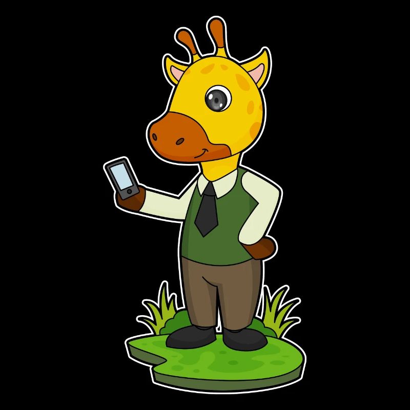 Giraffe mit Handy