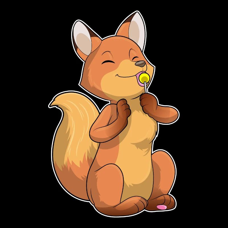 Fox with lollipop