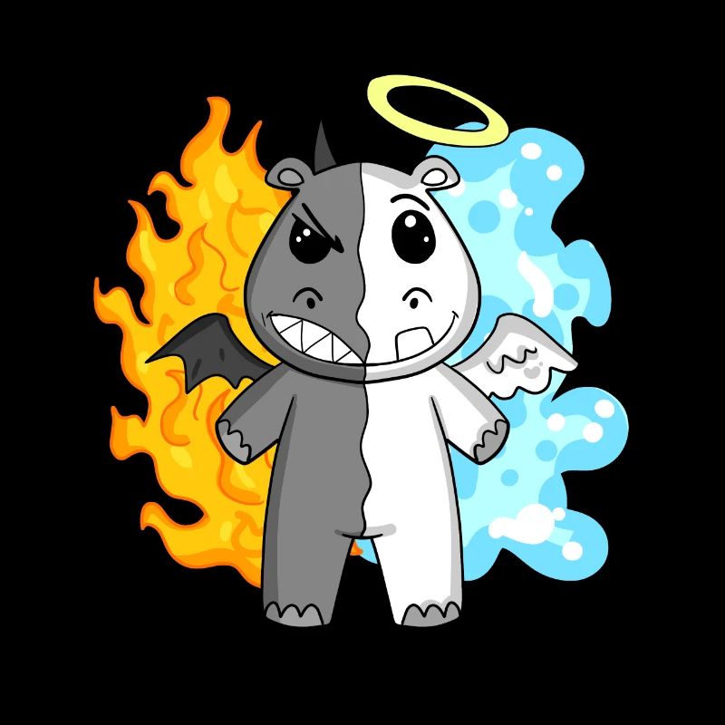 Hippopotame - Ange et Diable