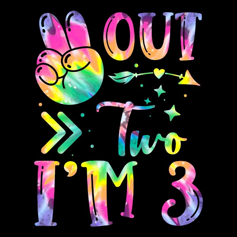 Peace Out Two I'm 3 | Tie Dye Themed Birthday |