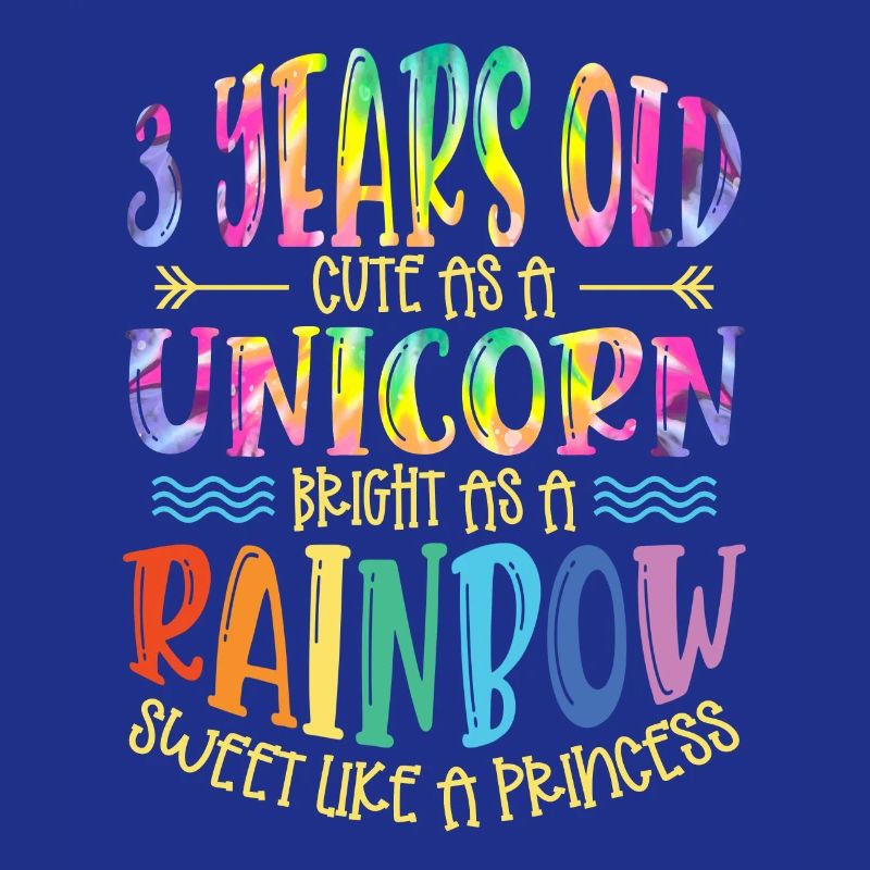 3 Jahre Alt Niedlich Wie Ein Einhorn Hell Wie Ein