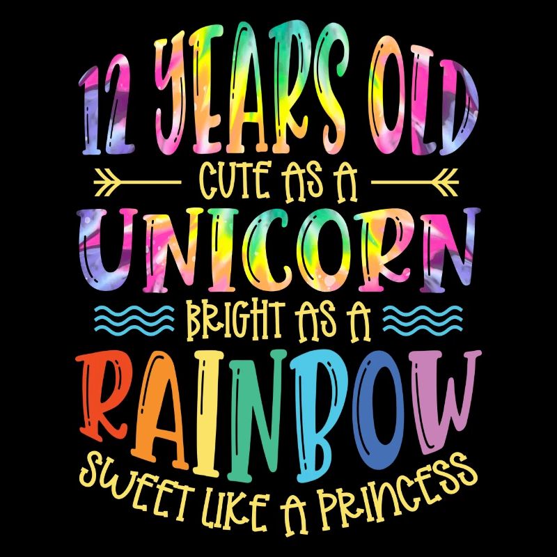 12 ans mignon comme une licorne brillant comme