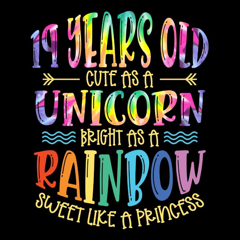 19 ans Mignon comme une licorne Brillant Comme