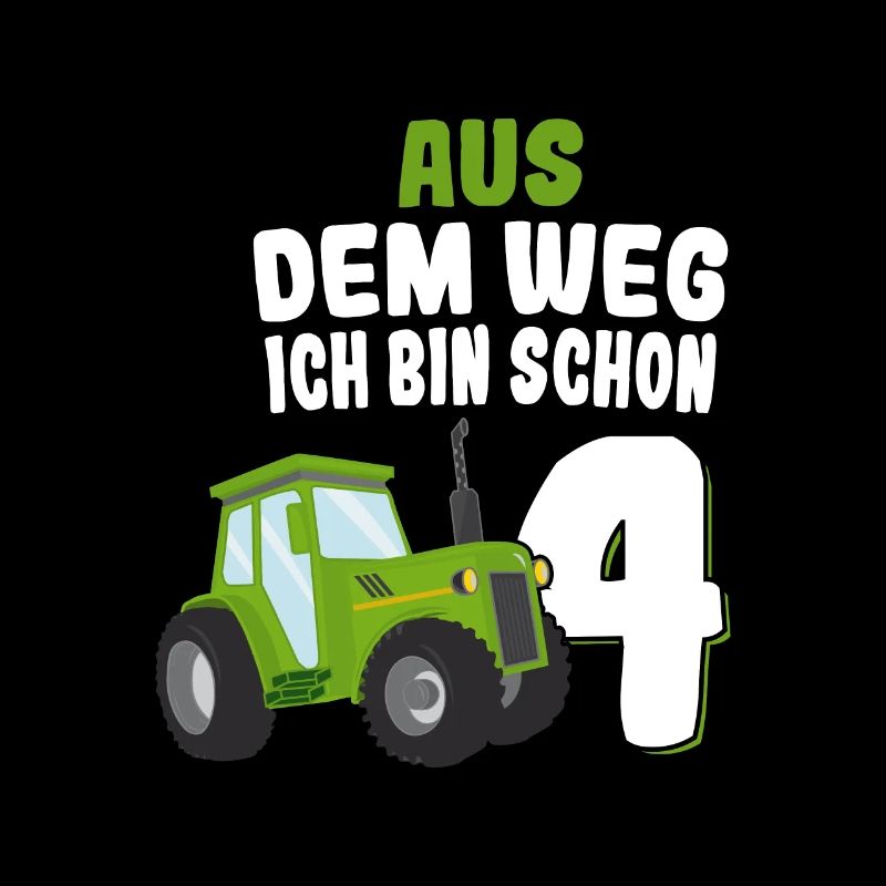 Aus Dem Weg Ich Bin Schon 4 Traktor Geburtstag Kin