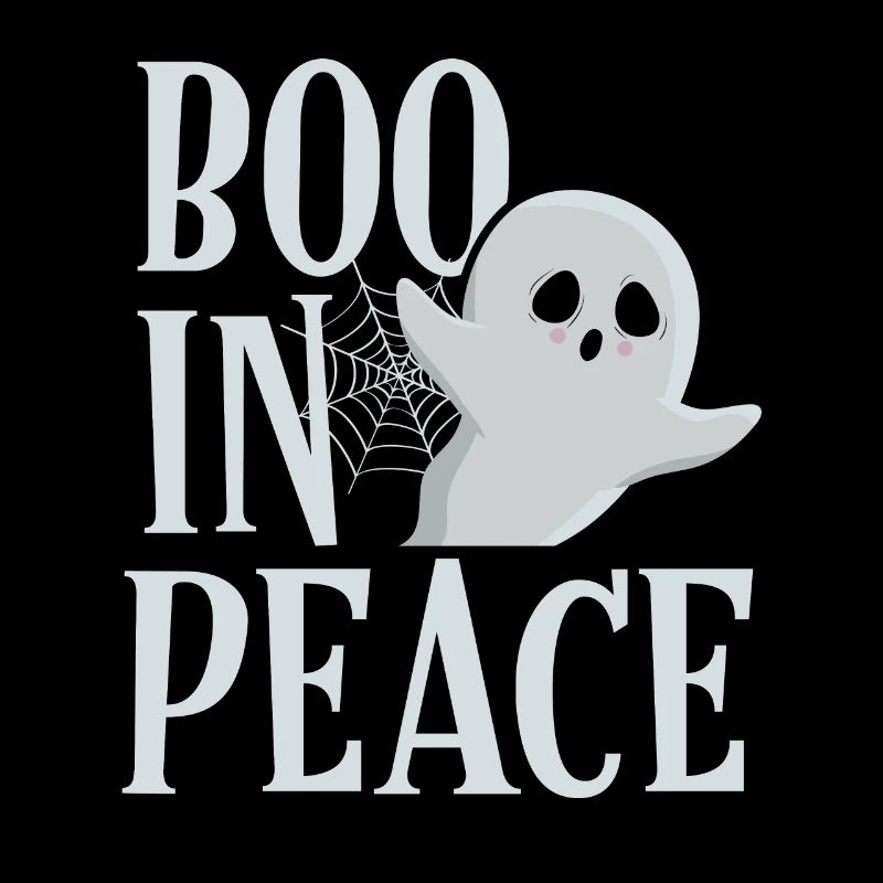 Boo In Peace Scary Horror Specter Ghost Halloween