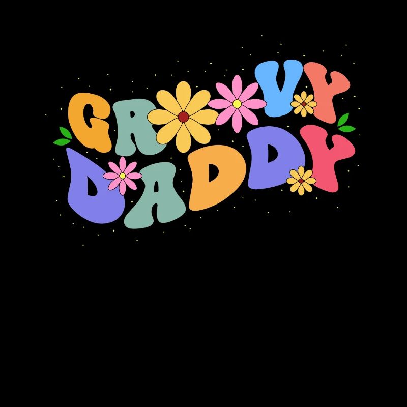 Groovy Daddy Bloom Floral-thema Bunte Freizeit
