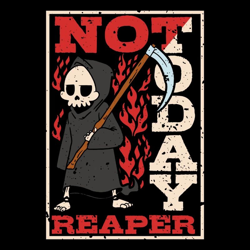 Not Today Grim Reaper Spooky Halloween