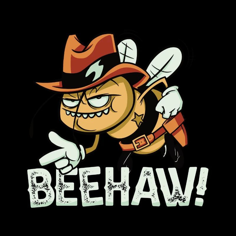 Beehaw Bee avec chapeau de cowboy Yeehaw