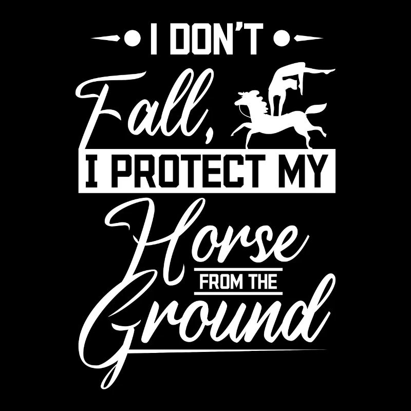 Je ne tombe pas, je protège mon cheval du sol