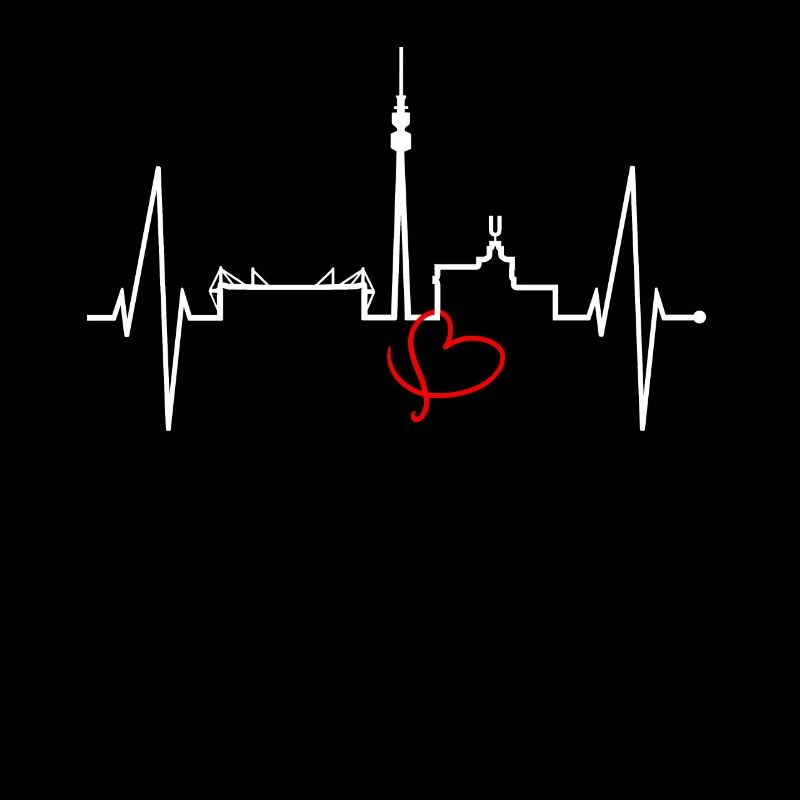 Dortmund Skyline Heartbeat Stadium Fan Dortmunder