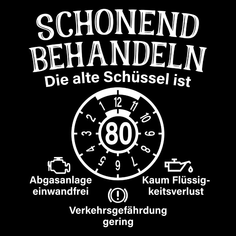 Schonend Behandeln 80. Geburtstag Alte Schüssel 80