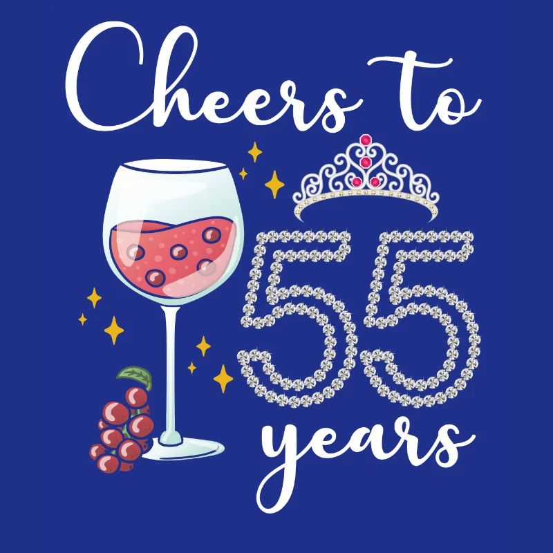 Vive les 55 ans de raisin célébration du 55e anniversaire