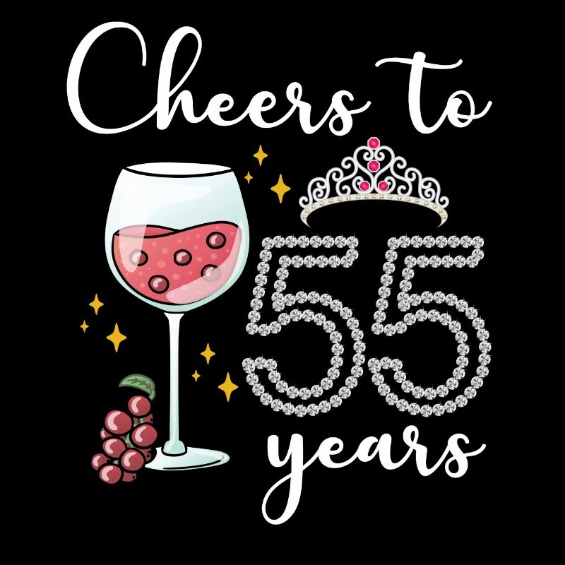 Vive les 55 ans de raisin célébration du 55e anniversaire