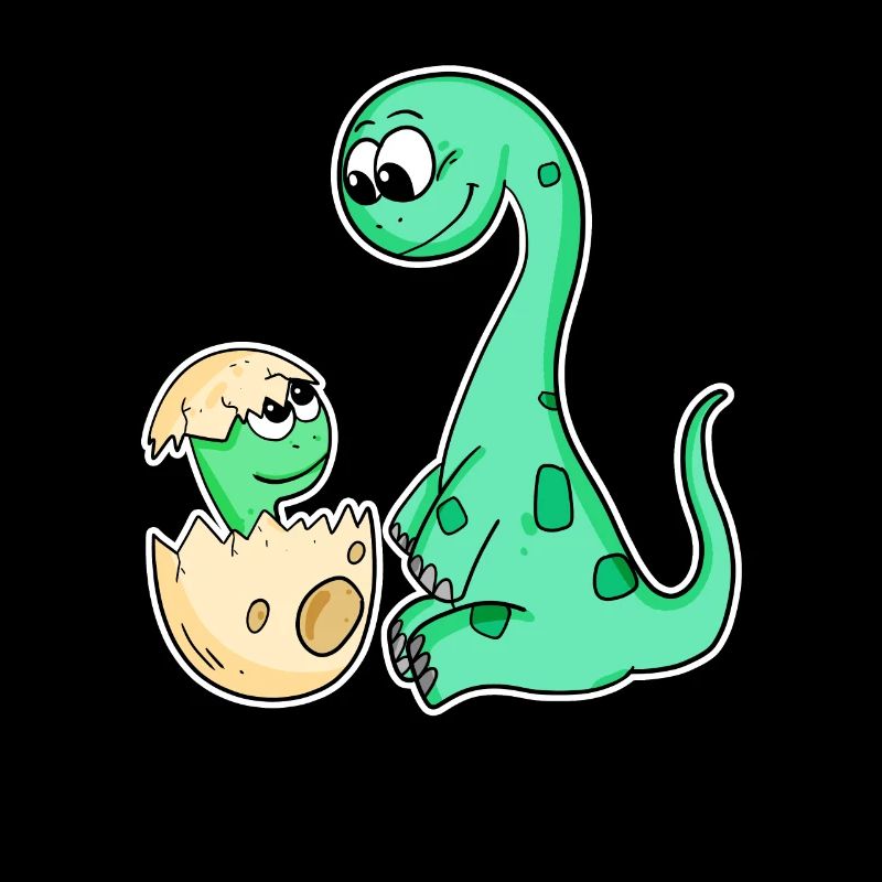 Dinosaurier mit Baby Dinosaurier