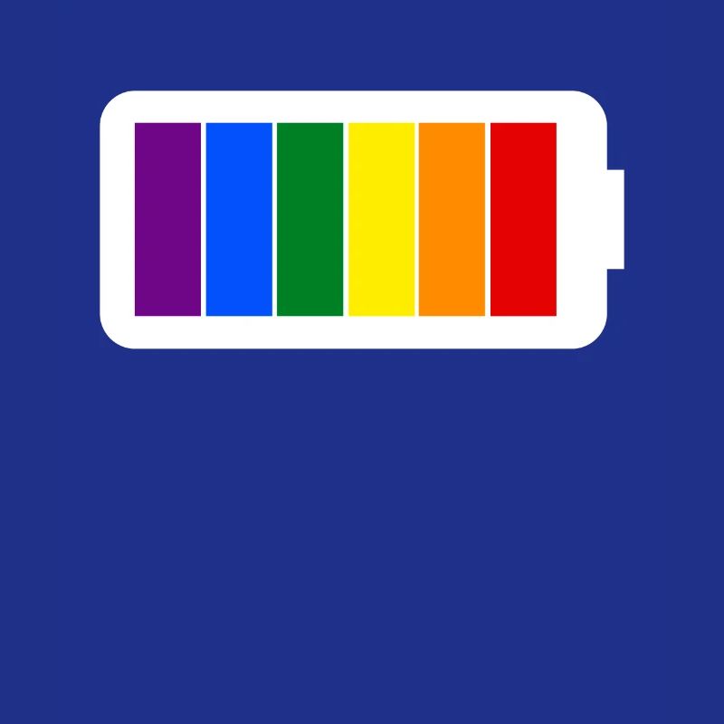 Regenbogenfarben Batterie Loading - Gay Pride