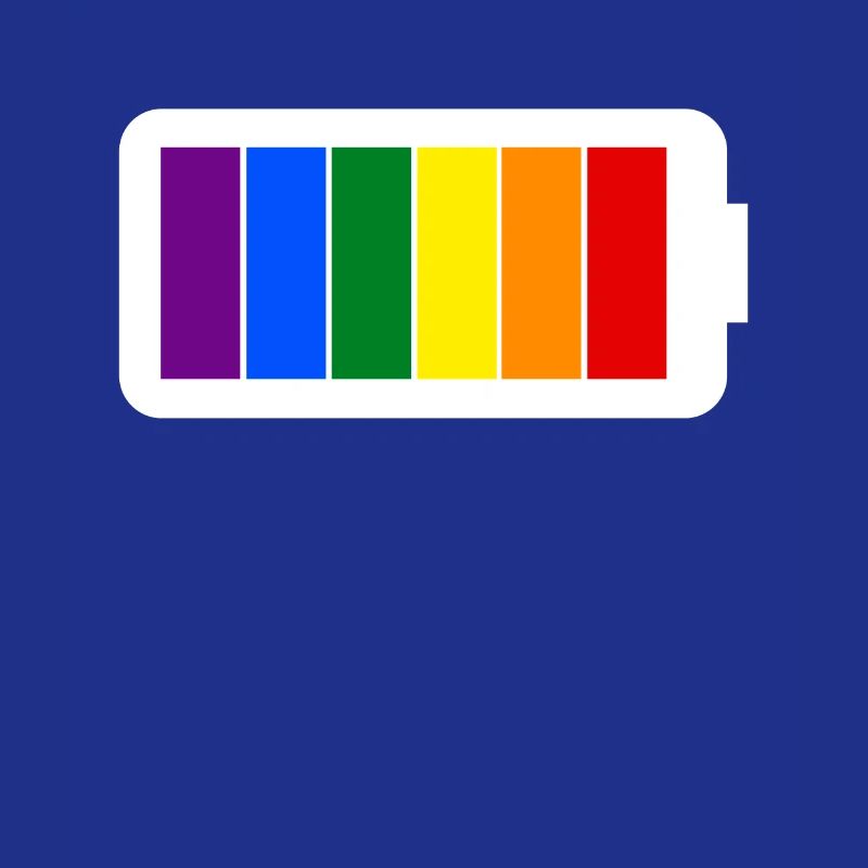 Regenbogenfarben Batterie Loading - Gay Pride