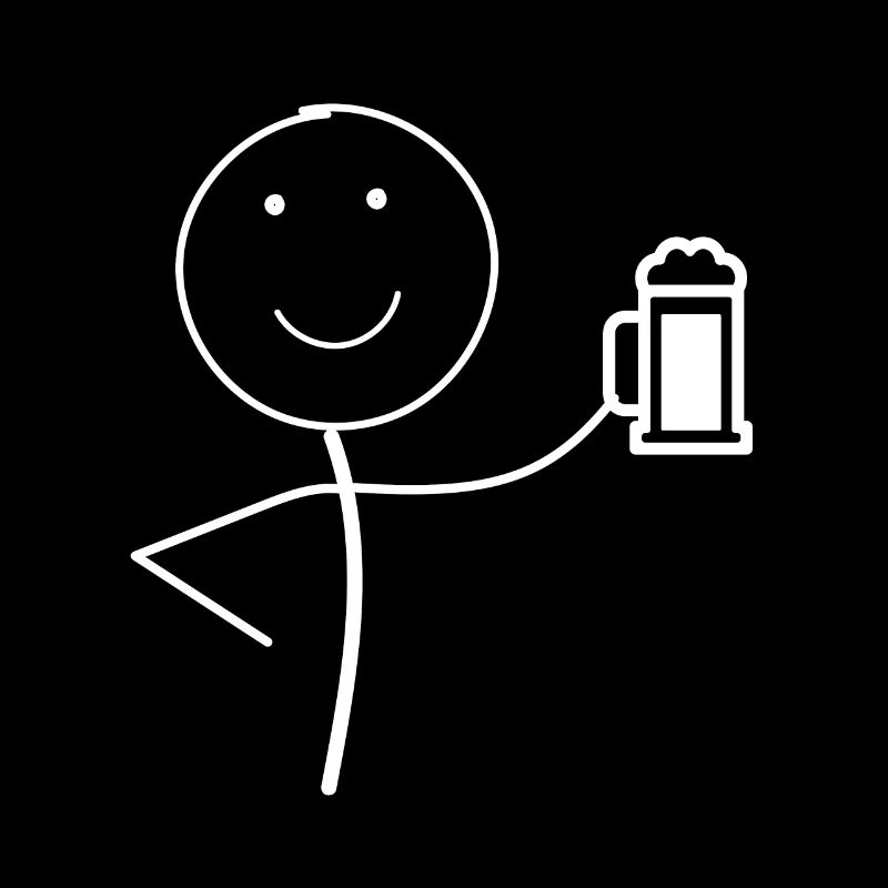 Stick figure with beer