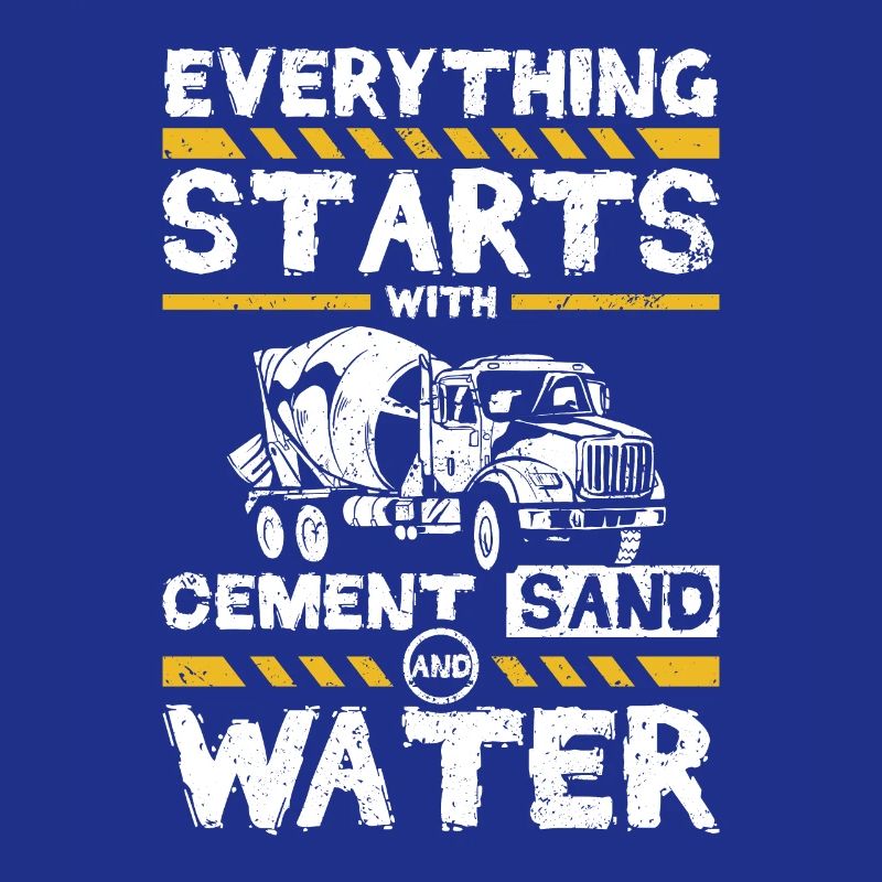 Tout commence avec du sable de ciment et de l’eau