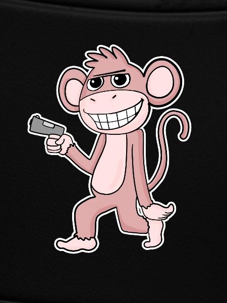 Monkey with pistol
