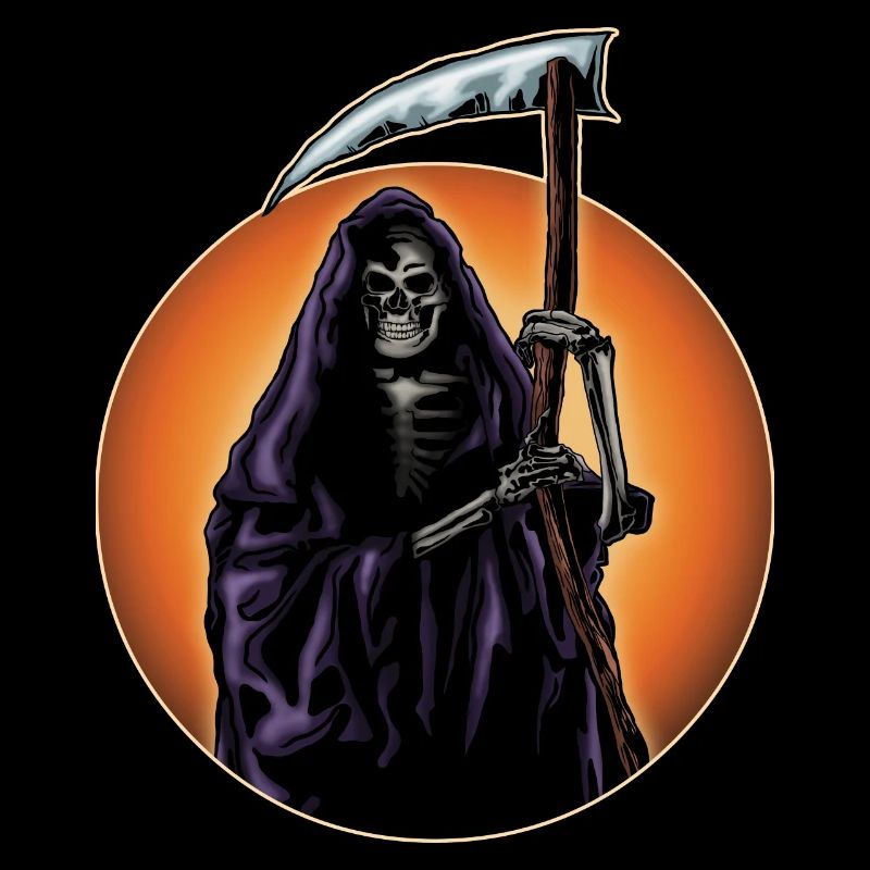 Horror Death Scythe Scary Skeleton Halloween Gift