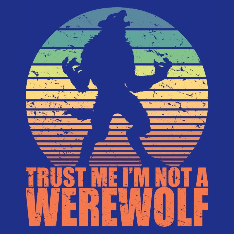 Spaß Scary Werwolf Retro Halloween Süßes oder Saures