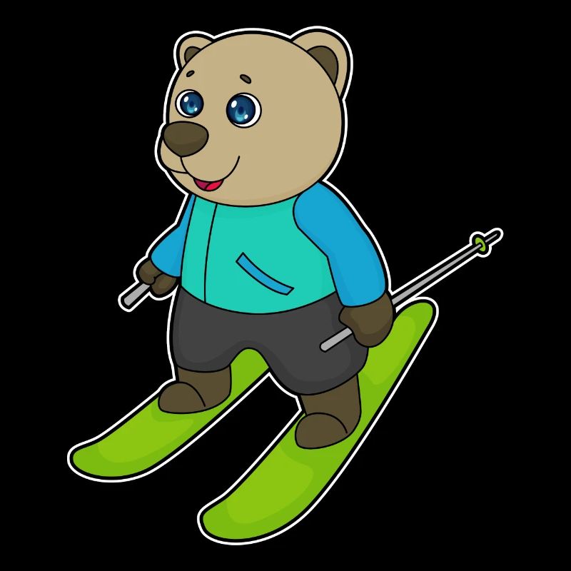 Bear Skier Skier Skier