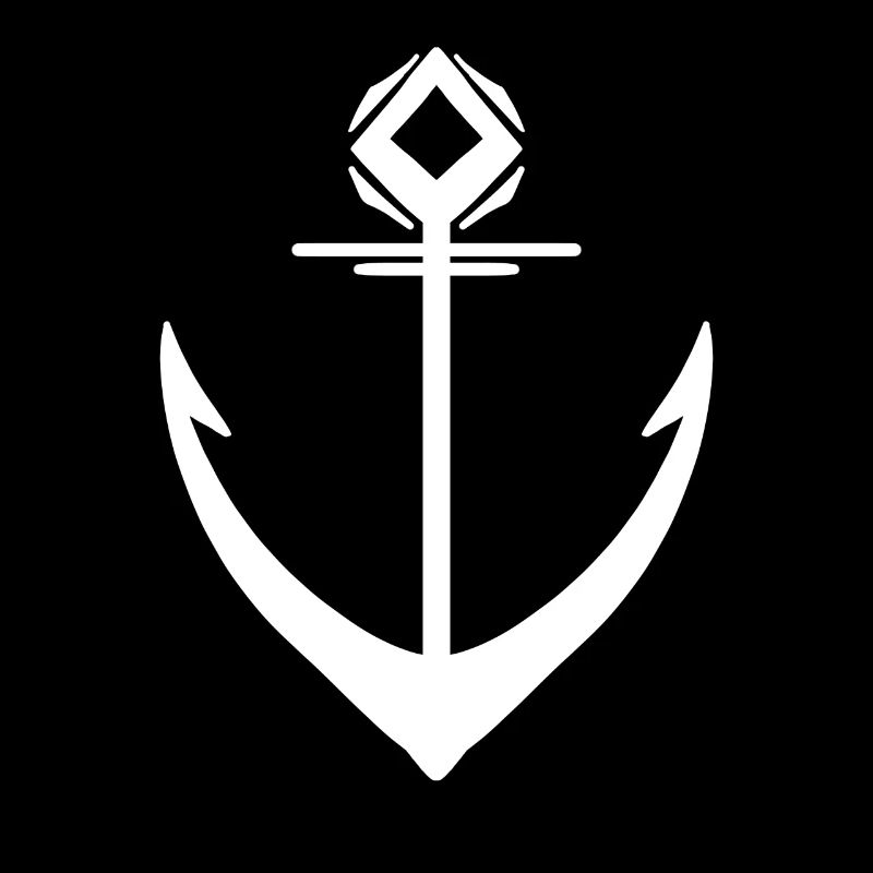 Symbole blanc d’ancrage