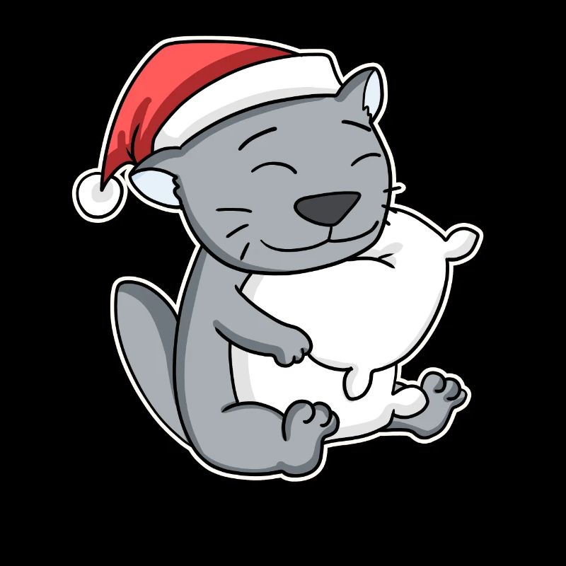 Britisch Kurzhaar Katze Weihnachten Schlafen Müde