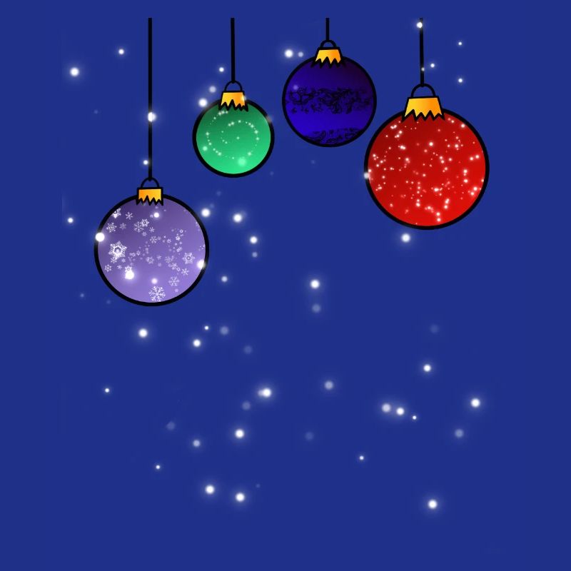 Boules d’arbre de Noël avec flocons de neige
