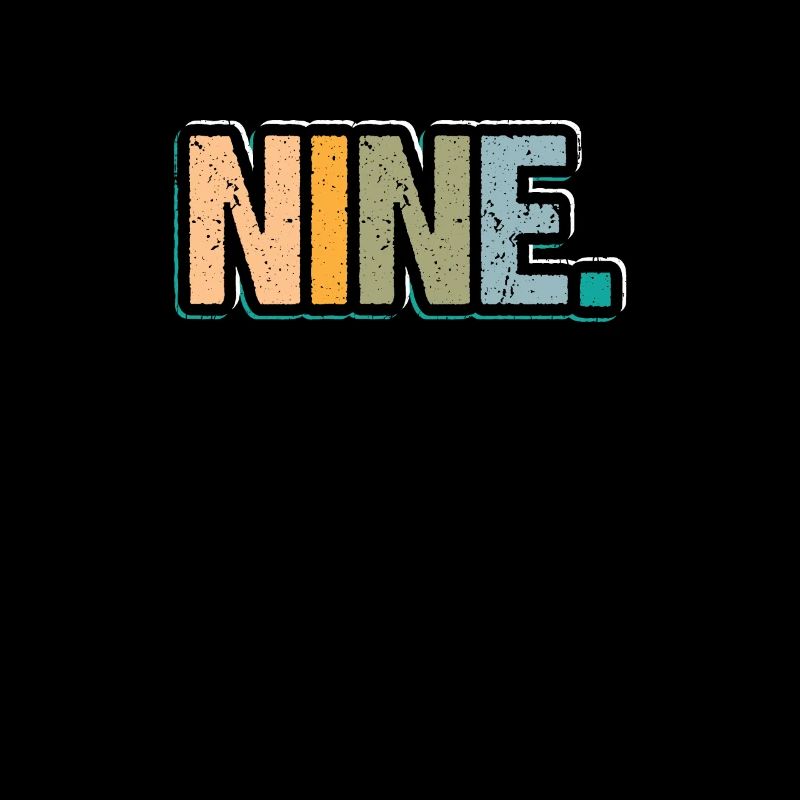 9e anniversaire Enfants Neuf ans