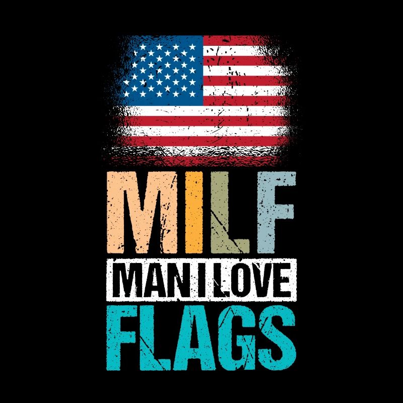 USA Flags Idependence Day Man Retro