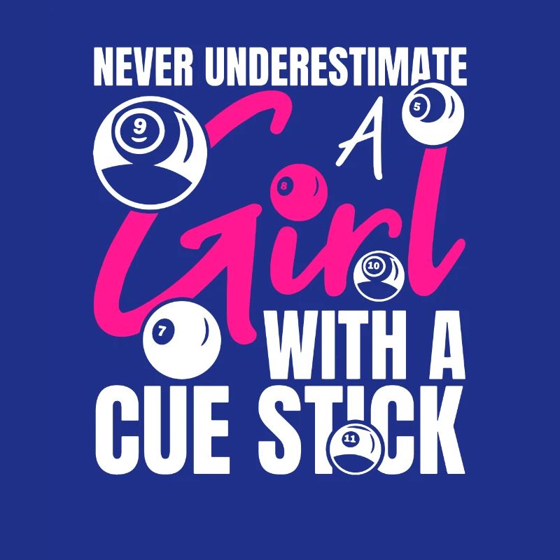 Mädchen mit Billardqueue