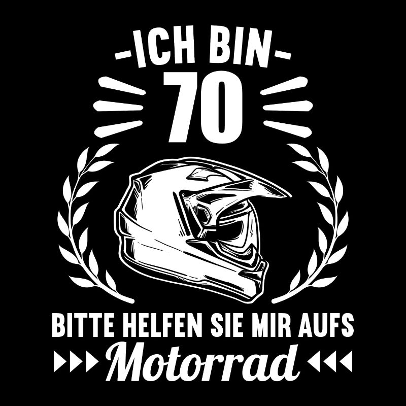 Ich bin 70 bitte helfen auf Motorrad 70 Geburtstag