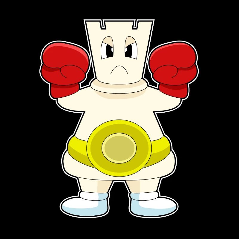 Chess piece rook boxer