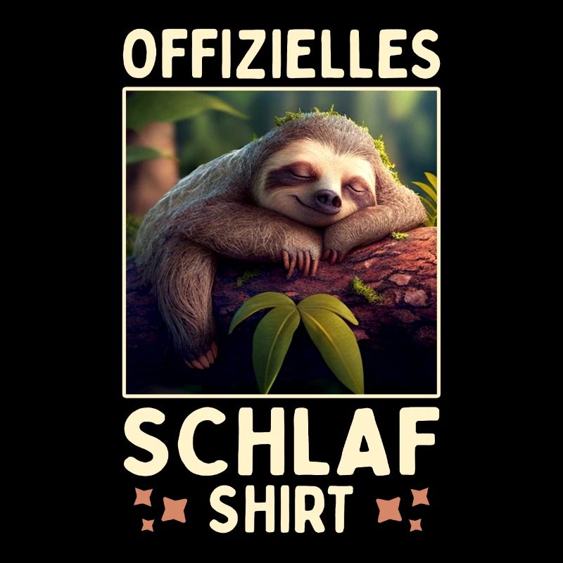 Faultier Offizielles Schlafshirt Pyjama Schlaf